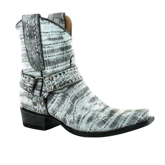 Old Gringo Aria Plain Harbor Grey Harness Snip Toe Western Cowgirl Boot 7.5 B - Picture 3 of 14